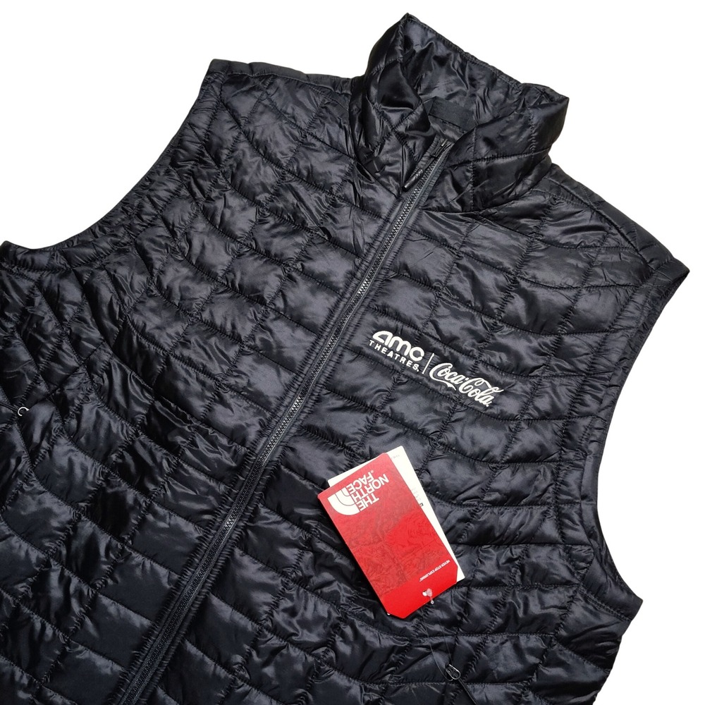 The North Face ThermoBall Trek Puffer Vest Mens L Black NWT AMC/Coca-Cola Logo